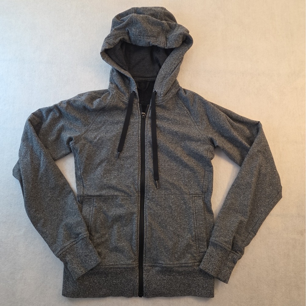 Lululemon Full Zip Jacket Size 2 Heather Grey Running